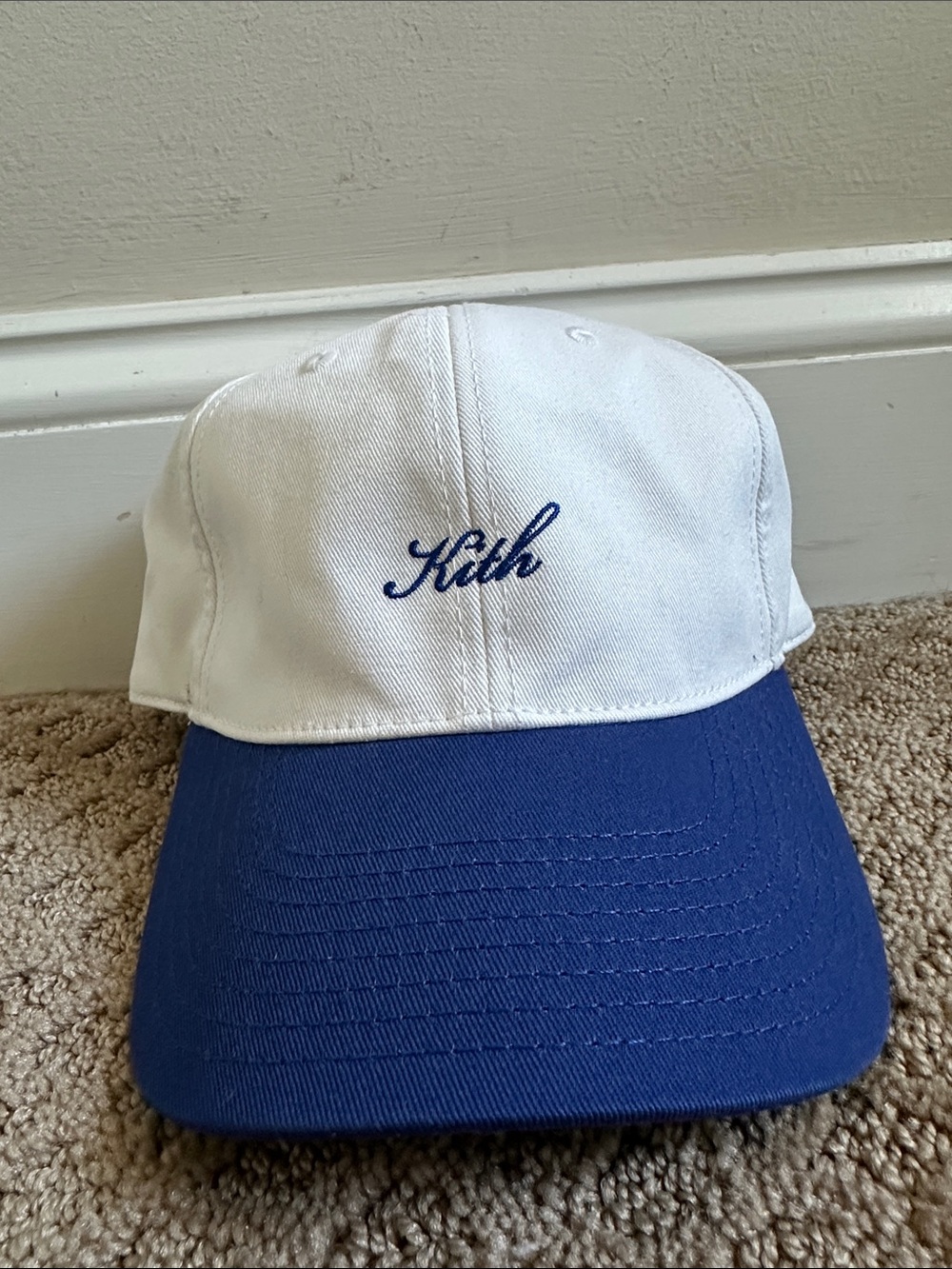 Kith Two-Tone White and Blue Baseball Cap